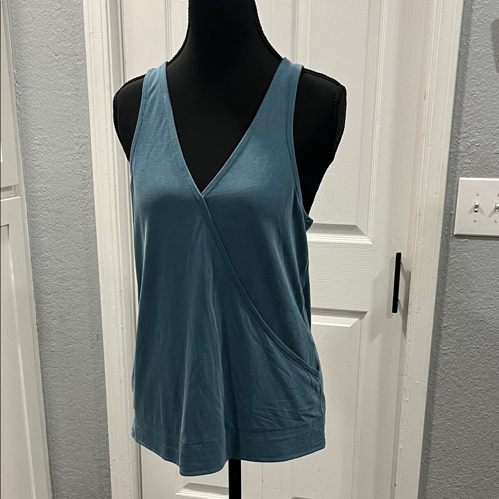 Splendid Blue Wrap Tank Top